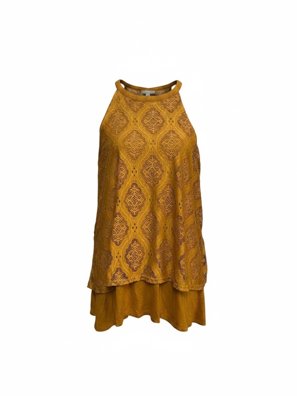 Shyanne Mustard Yellow Boho Crossover Back Top Size XL NWT - Picture 1 of 6